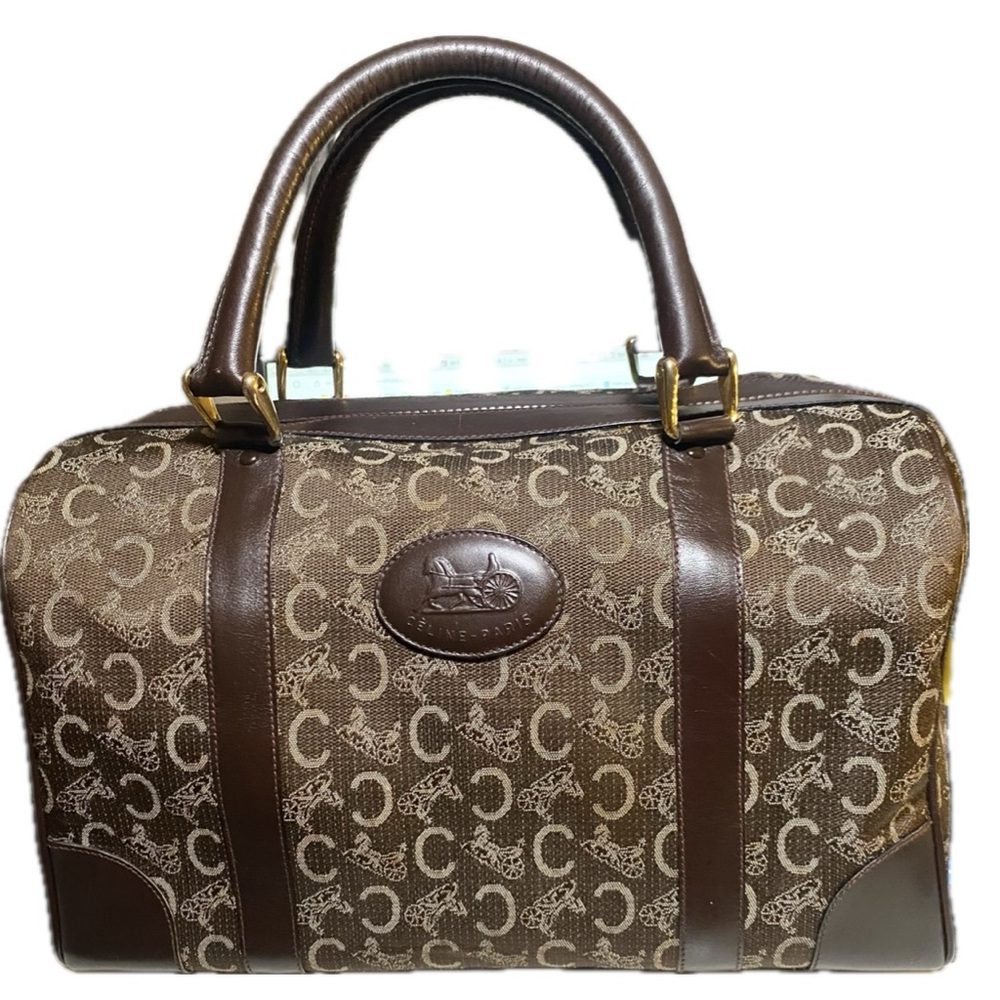 Celine C Sulky Boston Bag Canvas Women's Bag (LUX made in France) - Picture 1 of 14